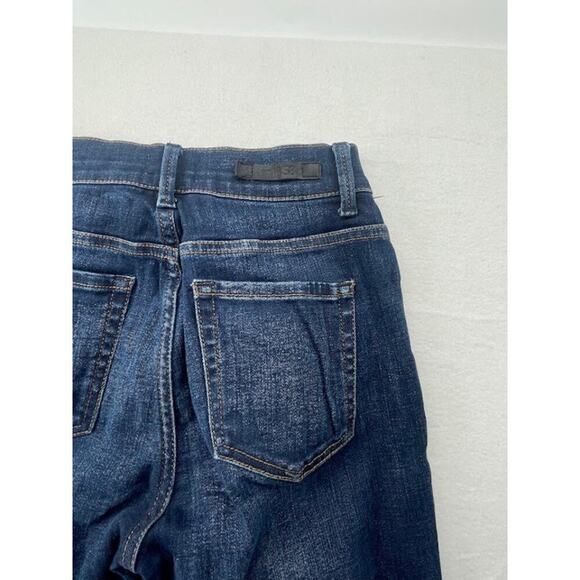 Women's M1858 Denim Jeans Size 2 "Parsons" Skinny with Hi/Low Hem Dark Wash - Picture 6 of 7